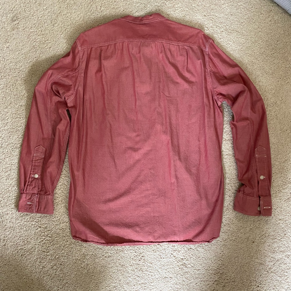 J.Crew Red Chambray Button Down Button Up - image 2